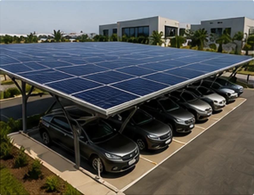 Solar carport installation